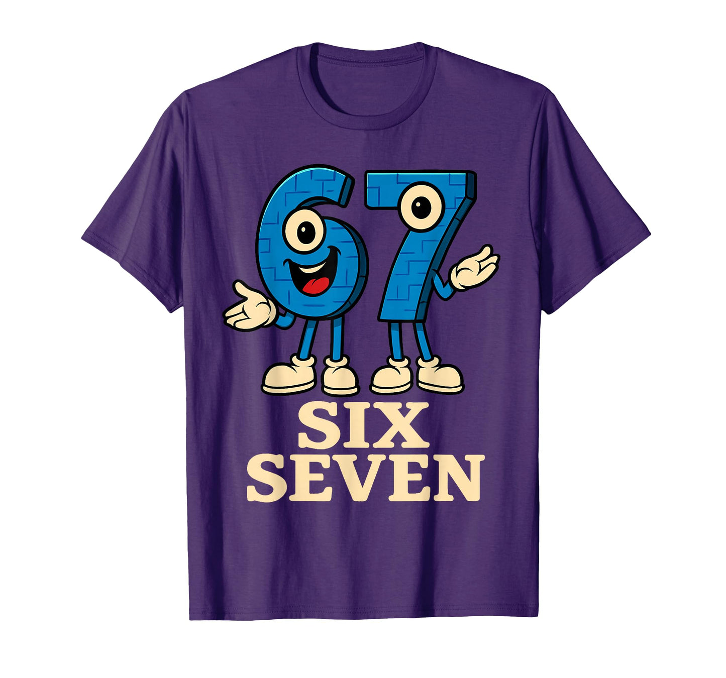 67 Six Seven 6-7 - Funny Italian Brainrot Kids Gaming Meme T-Shirt