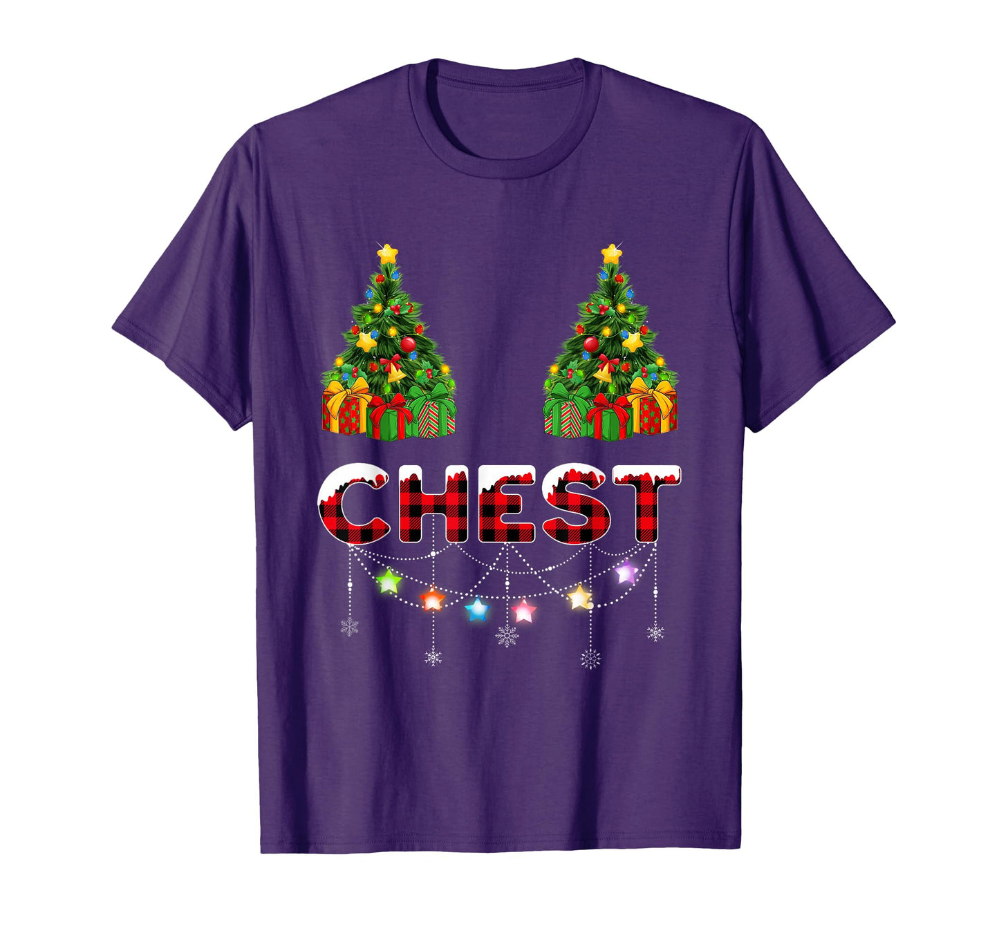 Chest Nuts Christmas Lights Matching Family Couples Xmas T-Shirt