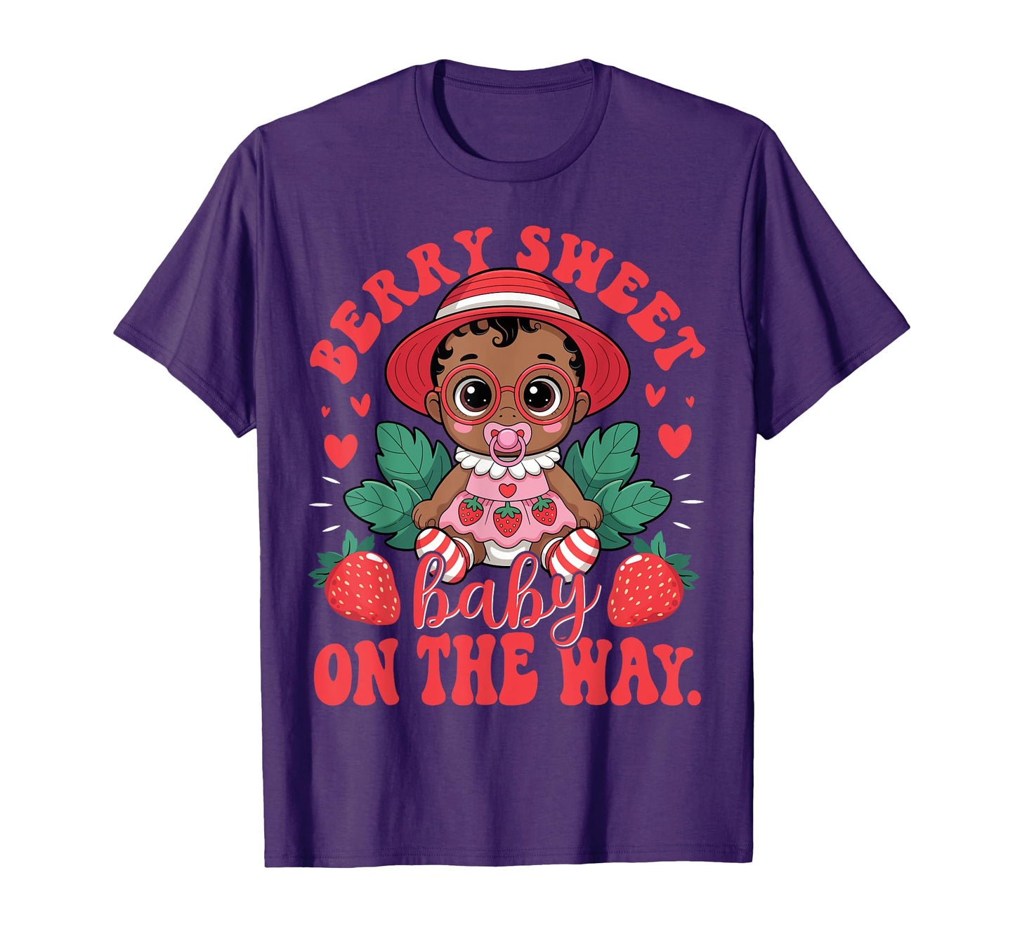 Cute Little Black Baby Shower Girl Sweet Berry Baby T-Shirt