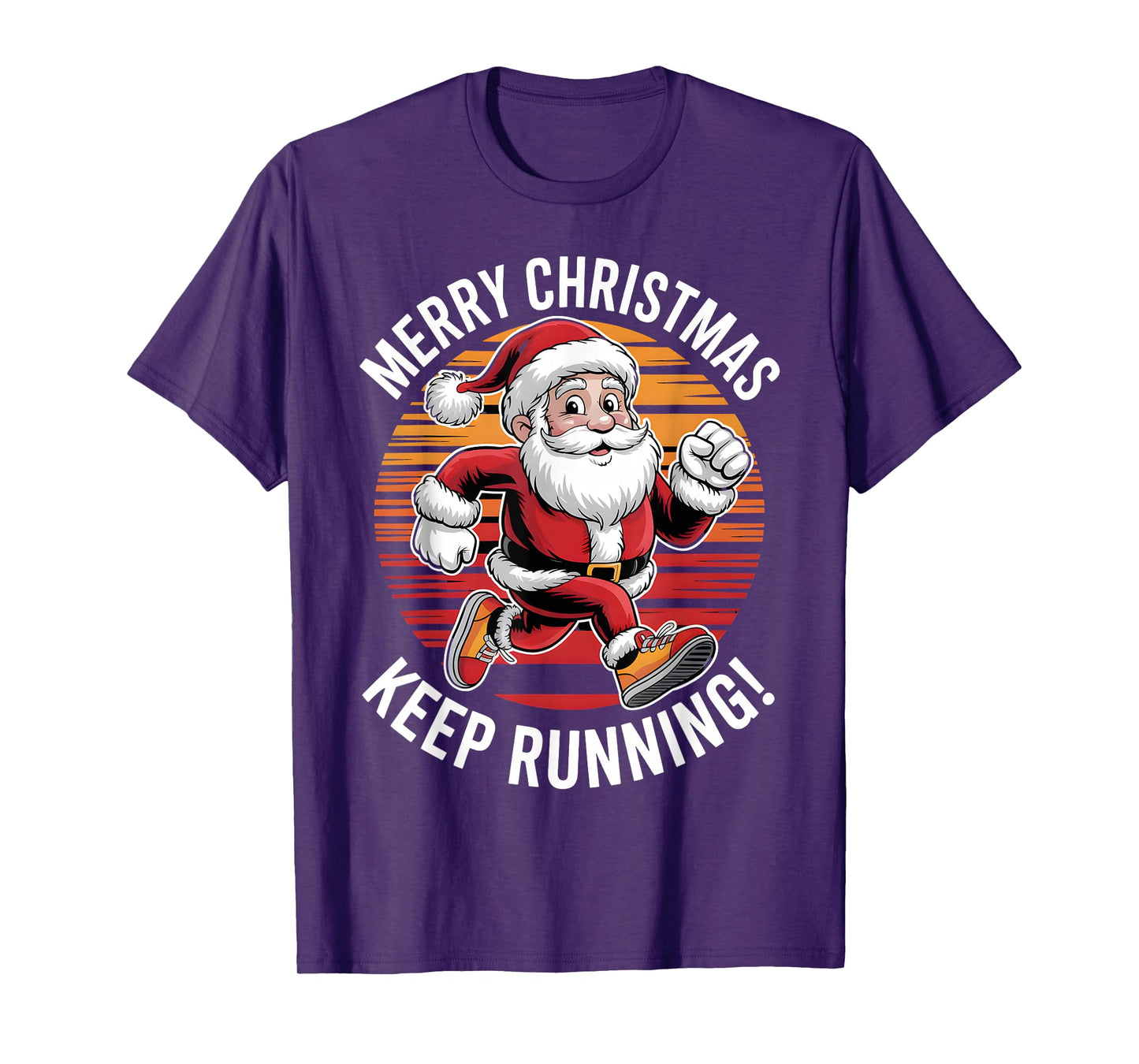Funny Father Christmas Runner Santa Run Dash Costume Xmas T-Shirt