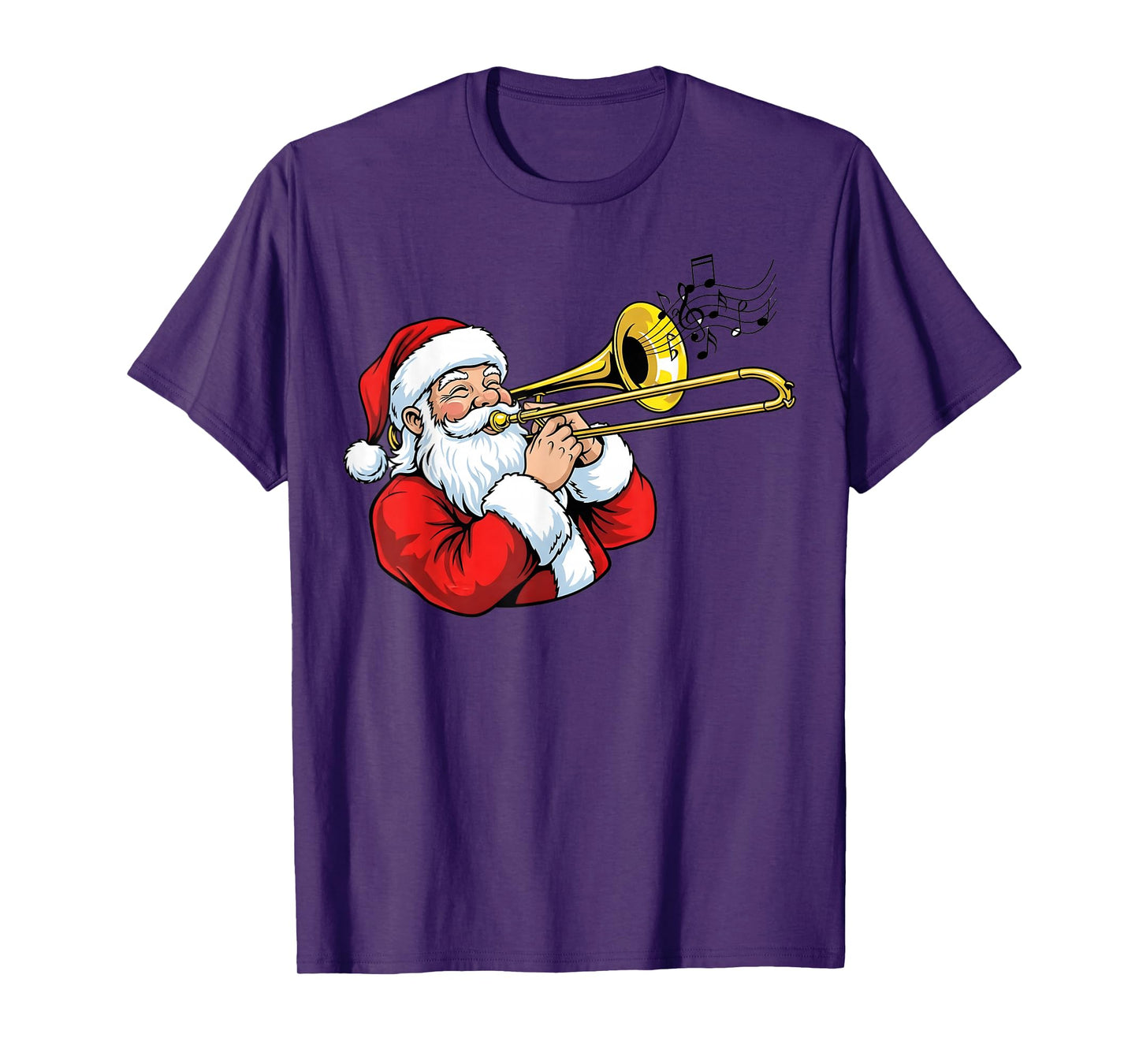 Trombone Player Christmas Santa Xmas Boys Girls Men Women T-Shirt