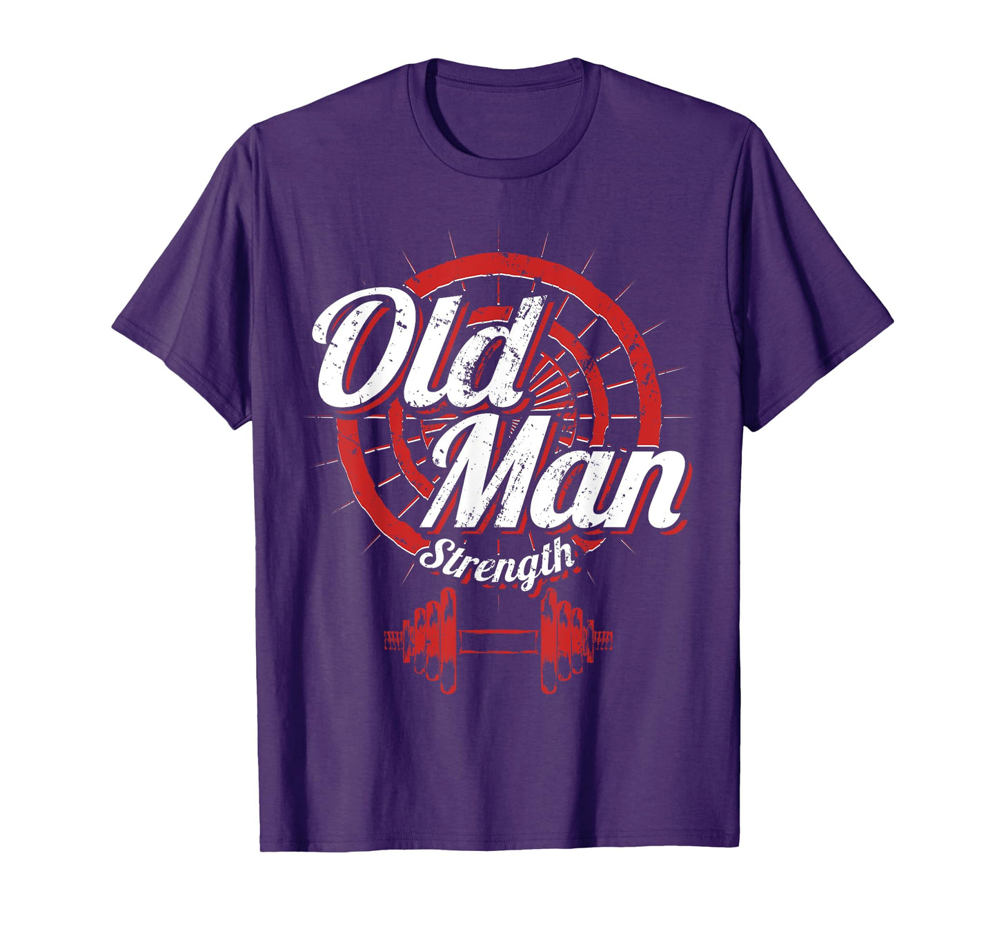 Old Man Strength Fitness Workout Gym Lover Body Building T-Shirt