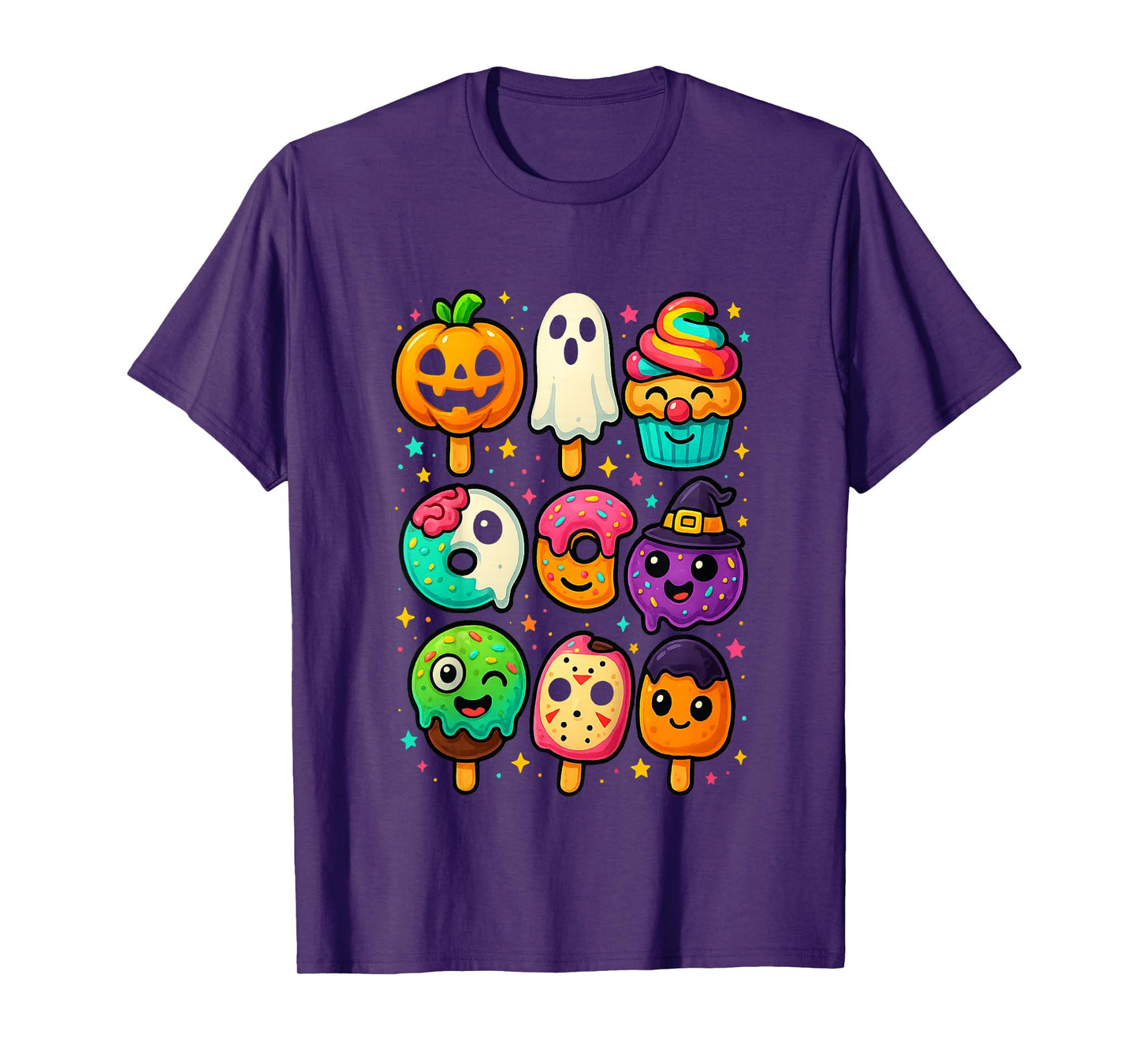 Funny Horror Ice Cream Pops Summerween Halloween Candy Kids T-Shirt