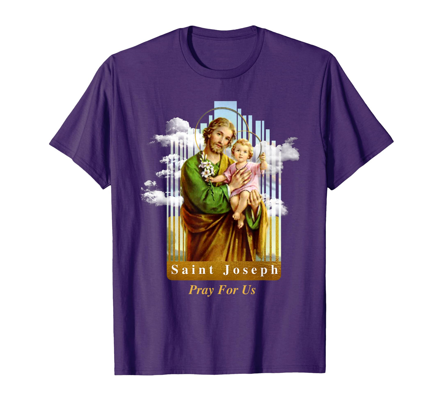 Saint Joseph Catholic Church St. Joseph With Infant Jesus T-Shirt