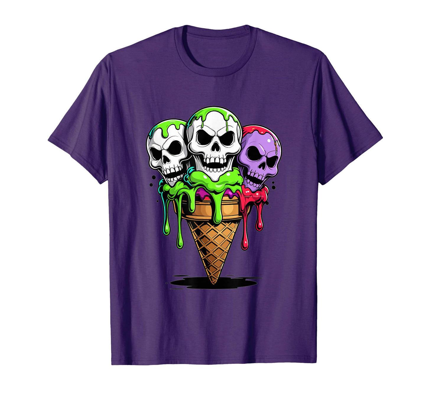 Flavor Skulls Ice Cream Cone T-Shirt