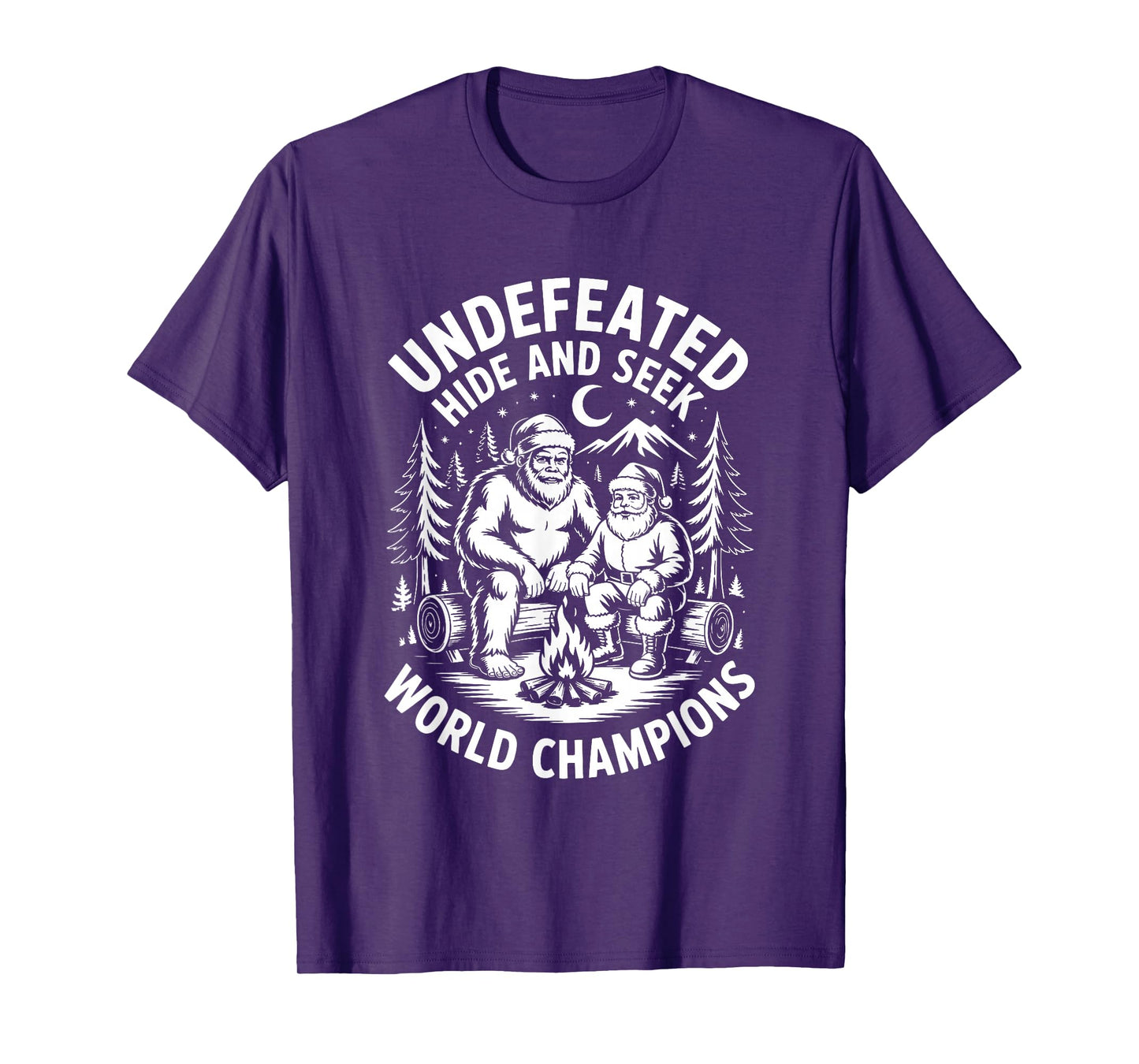 Undefeated Hide & Seek Champions Bigfoot Santa T-Shirt