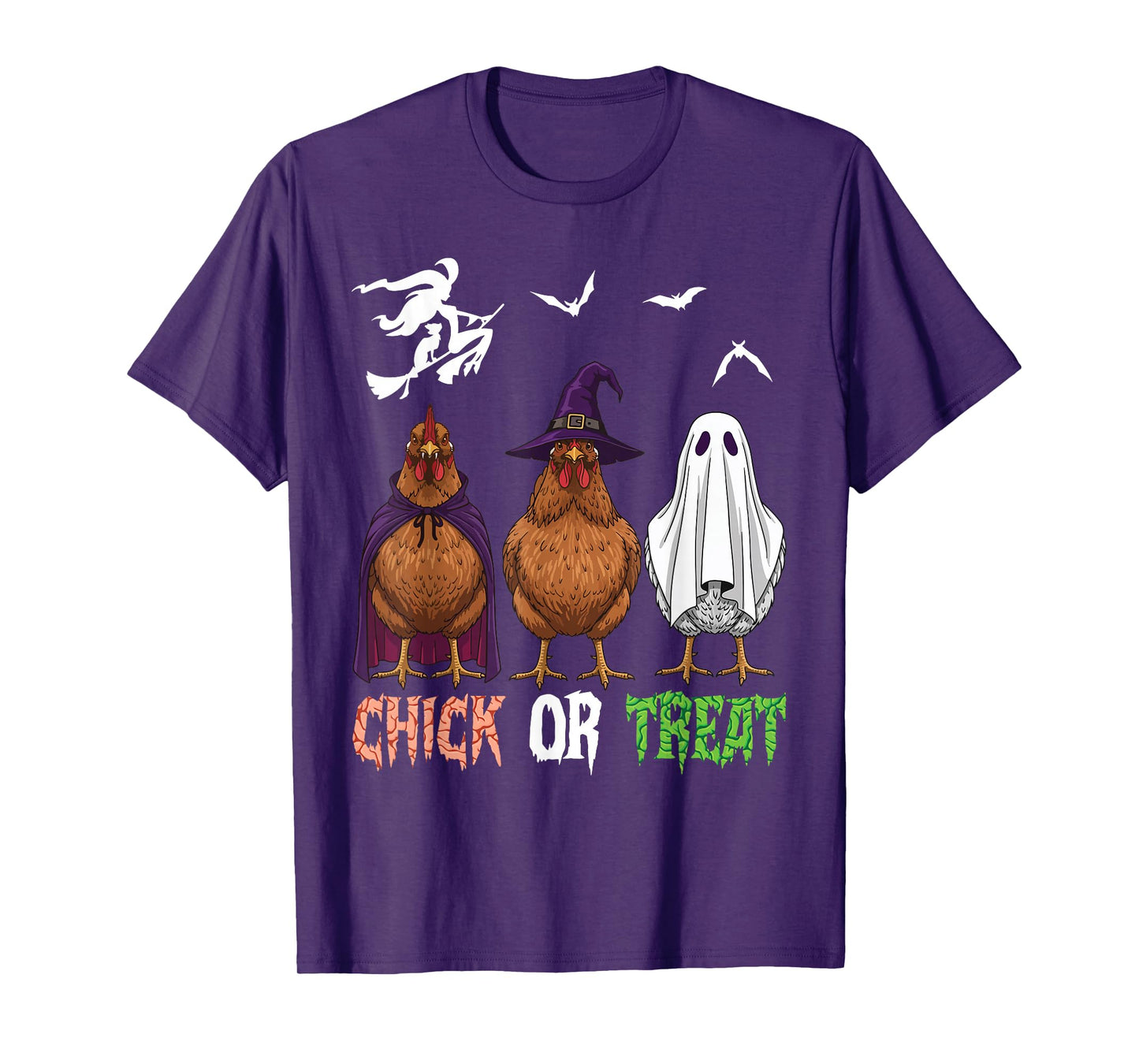 Chick Or Treat Halloween Witch Ghost Pumpkin Chicks Costume T-Shirt