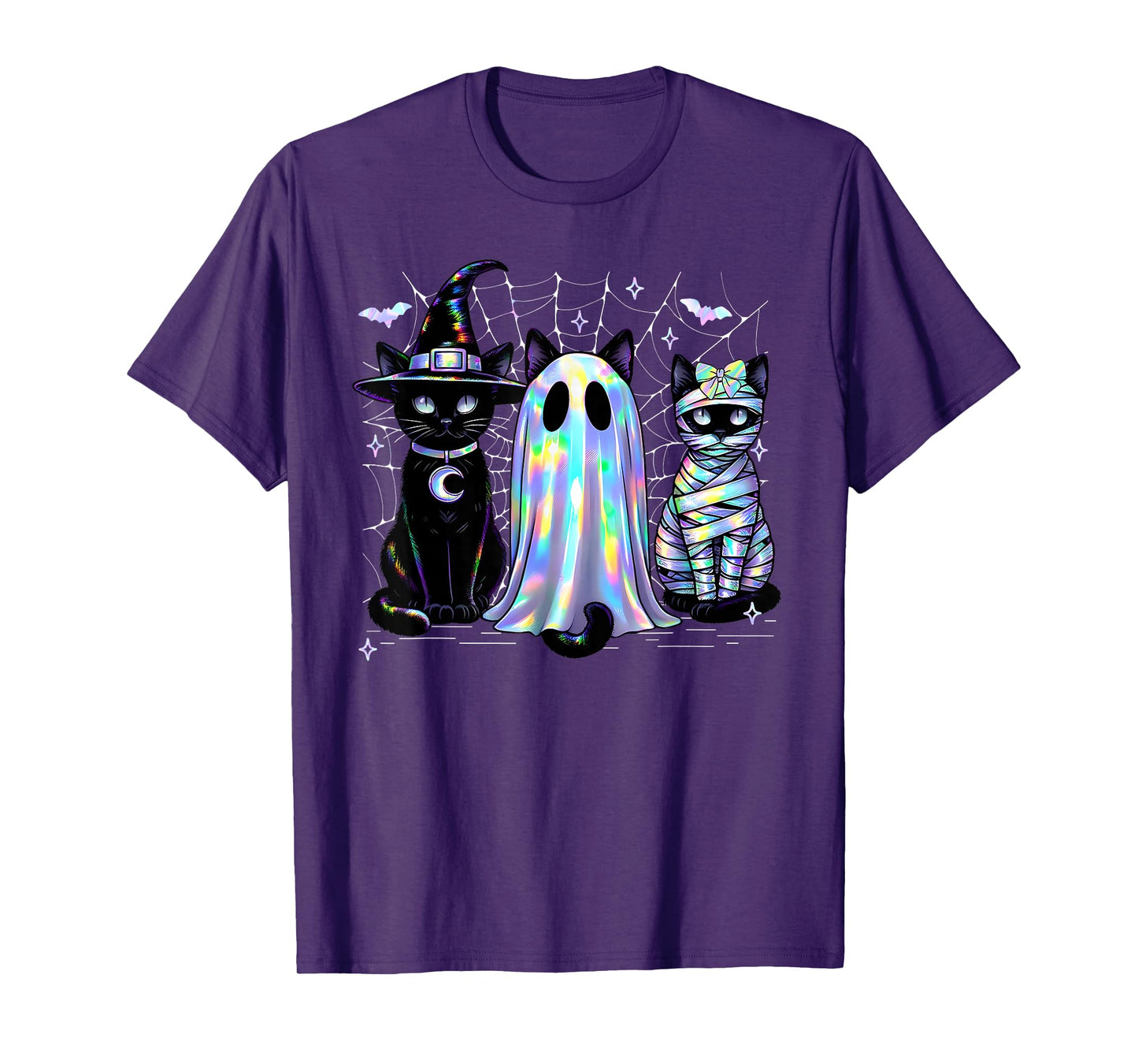 Spooky Season Cat Ghost Halloween Costume Men Women Kids T-Shirt