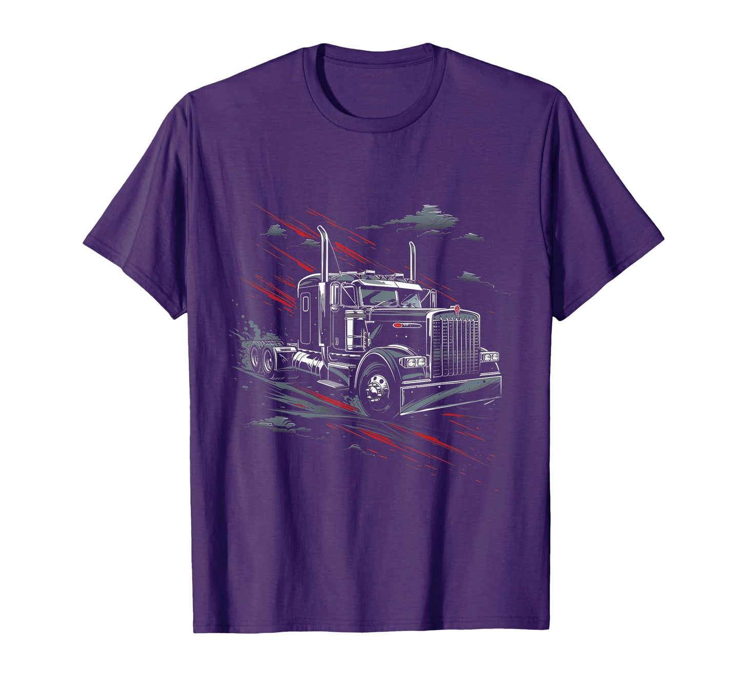 18-Wheeler Truck Vector T-Shirt