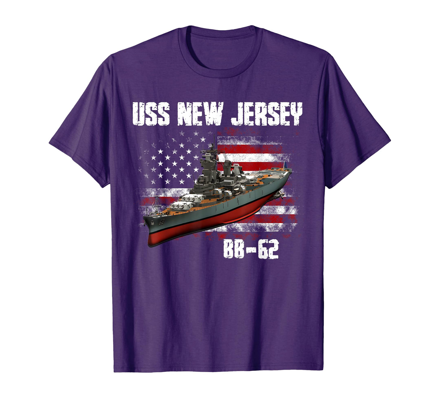 WW2 American Battleship USS New Jersey BB-62 Warship Veteran T-Shirt