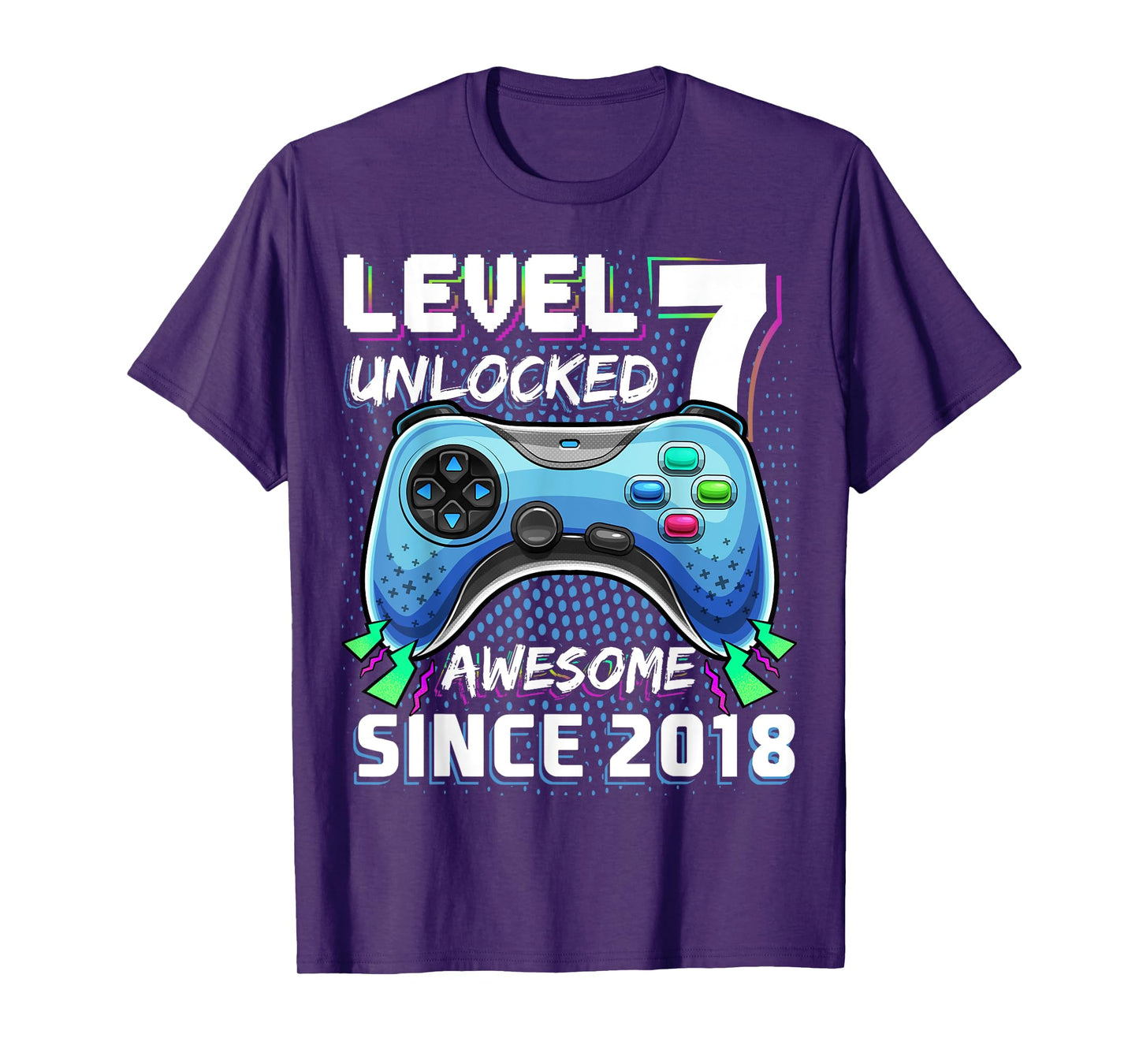 7th Birthday Boy Level 7 Gamer 7 Year Video Game Party T-Shirt