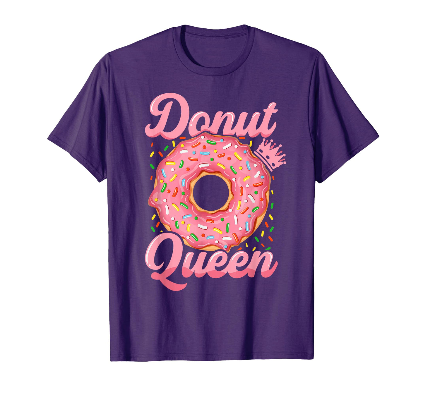 Donut lover funny donut queen with sprinkles donut design T-Shirt