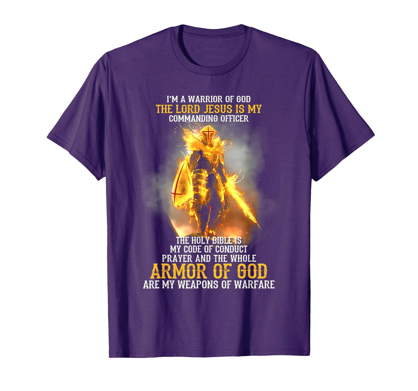 I'm a warrior of god the lord jesus is my commanding officer T-Shirt