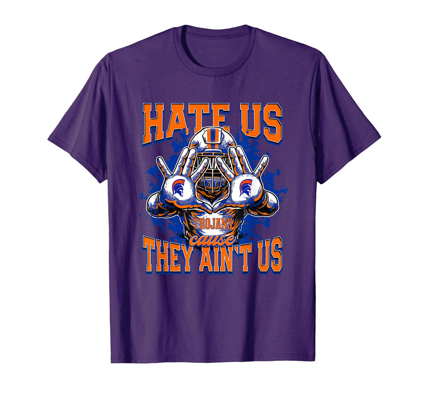 James Island Charter Trojans Logo Hate Us Cause They Ain't T-Shirt