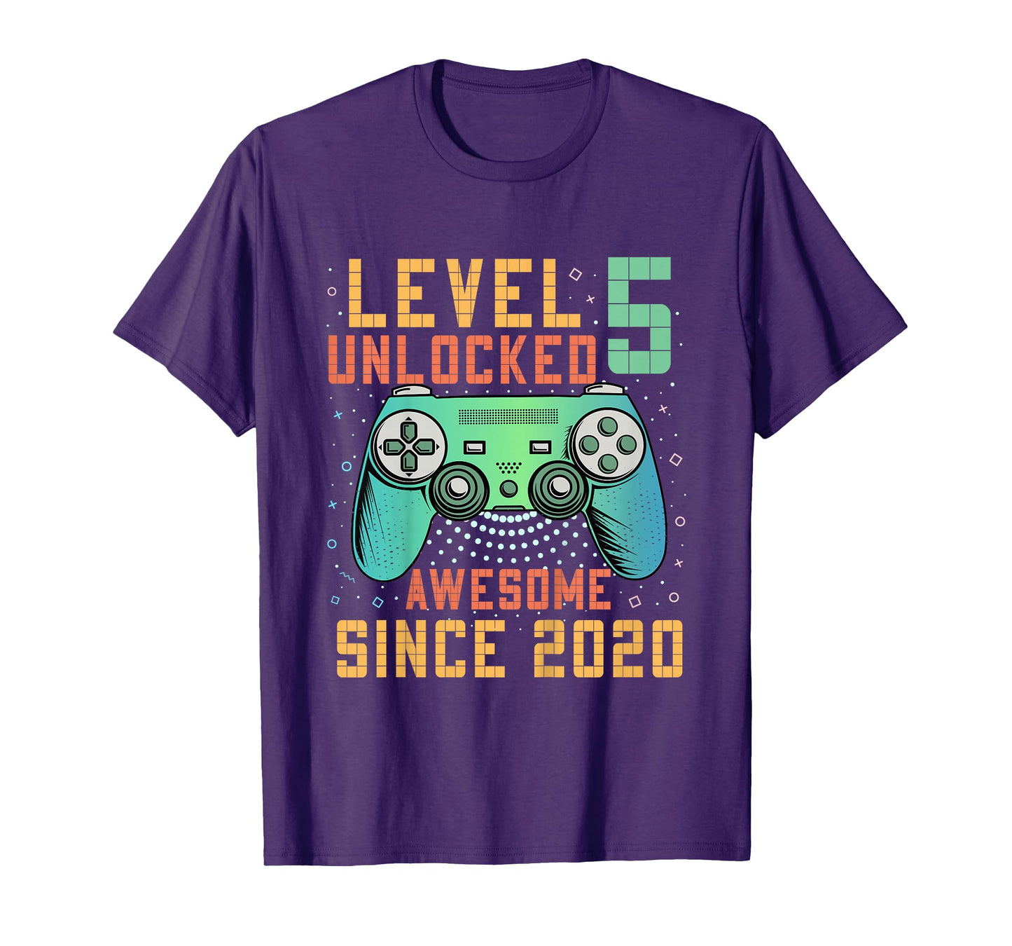 Kids Level 5 Unlocked 5th Birthday 5 Year Old Boy Gifts Gaming T-Shirt