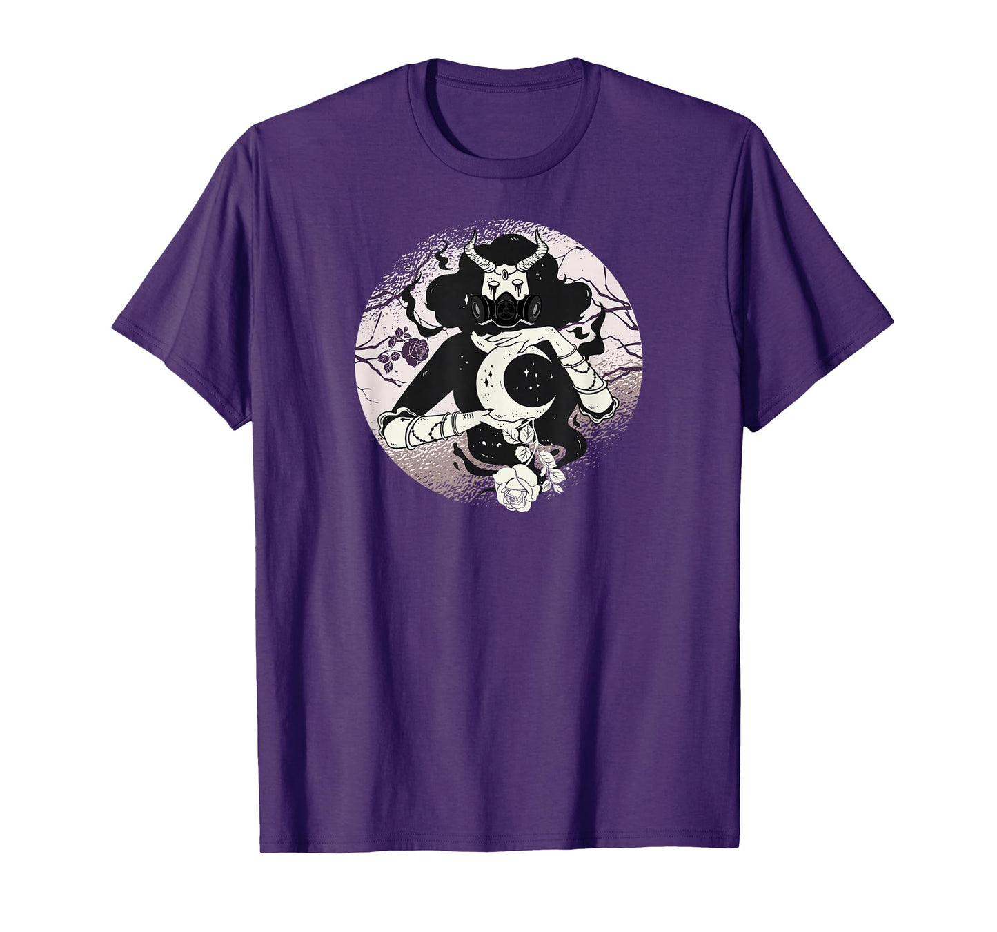 Occult Moon Rose Witchcraft Witch Cyber Gothic T-Shirt