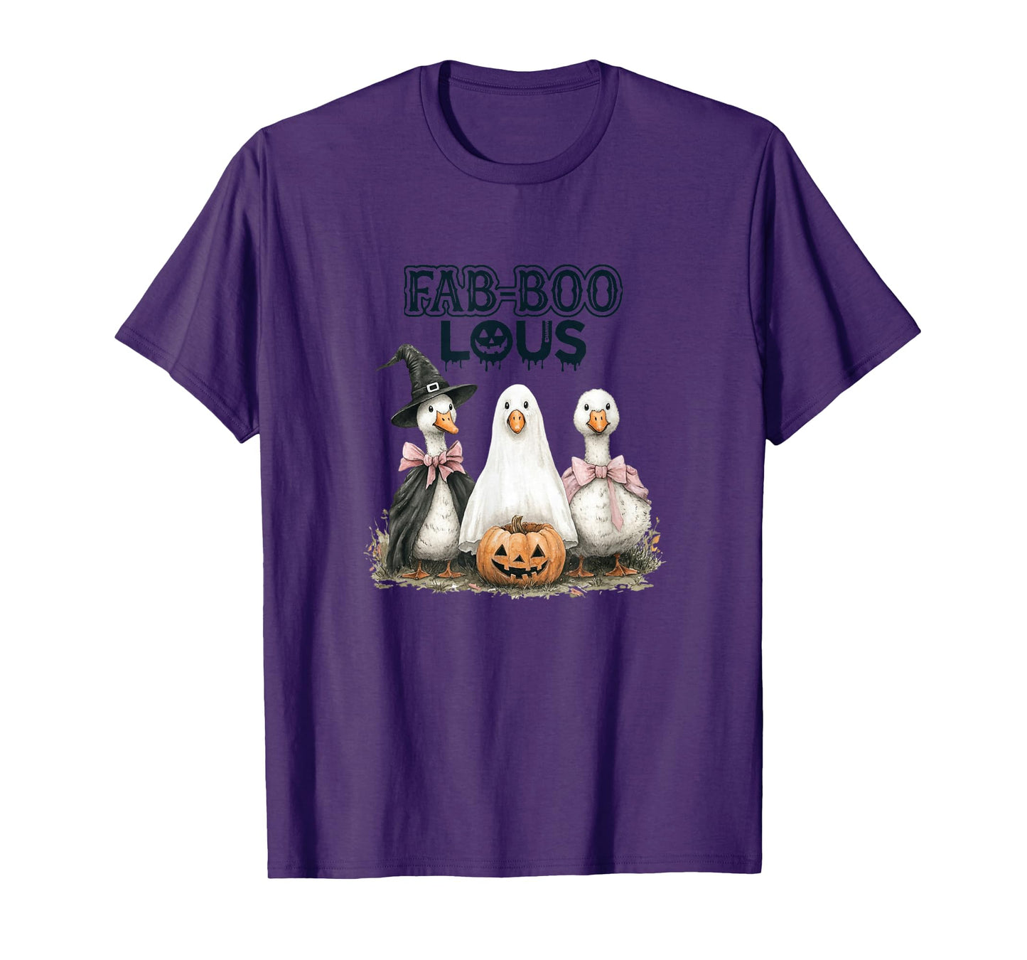Funny Halloween Goose, Witch Ghost Cute Pet Costume T-Shirt
