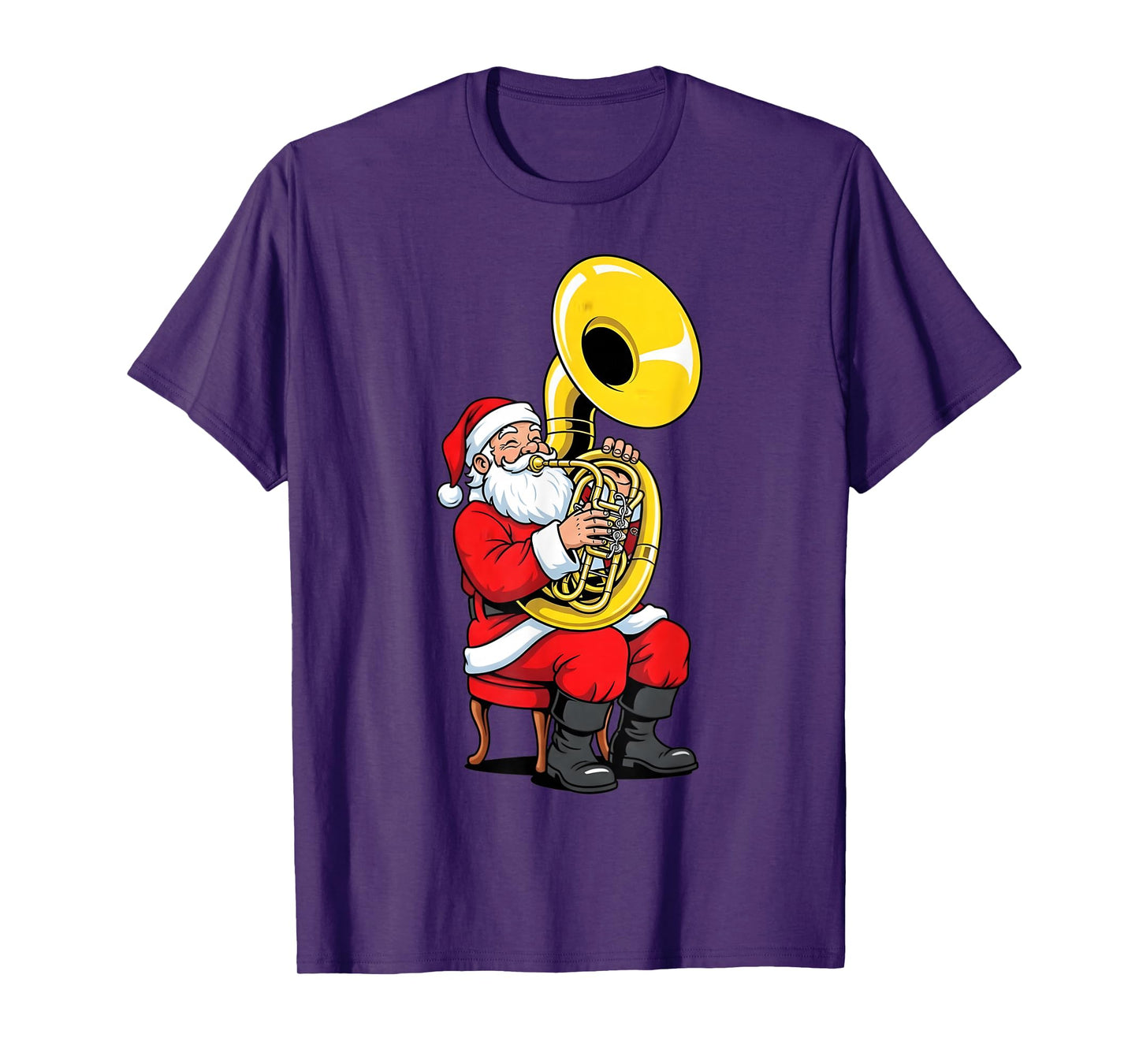 Sousaphone Christmas Xmas Santa Marching Band Tuba Musician T-Shirt