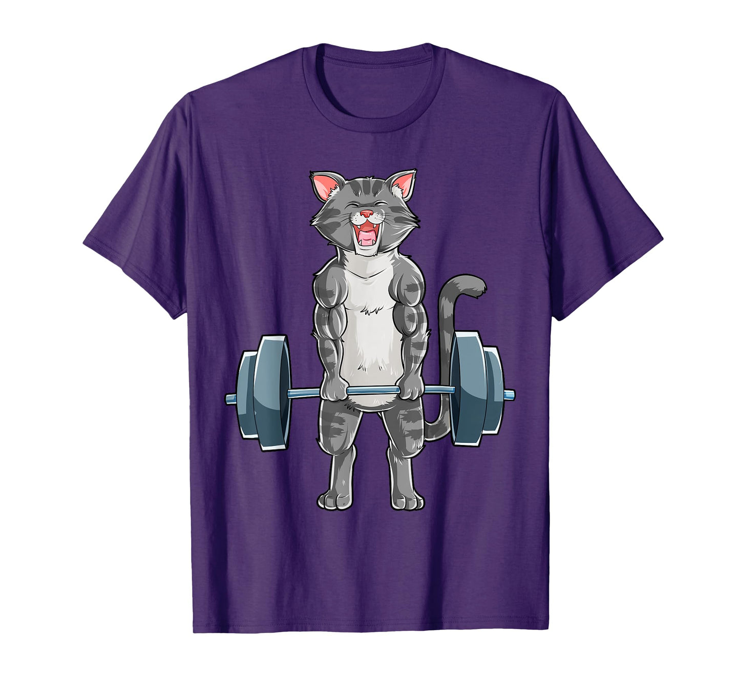 Cat Weightlifting Powerlifting Deadlift Fitness Gym Workout T-Shirt