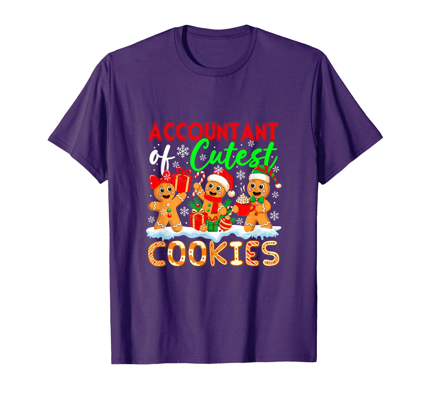 Accountant of Cutest Cookies Gingerbreads Christmas Job Team T-Shirt
