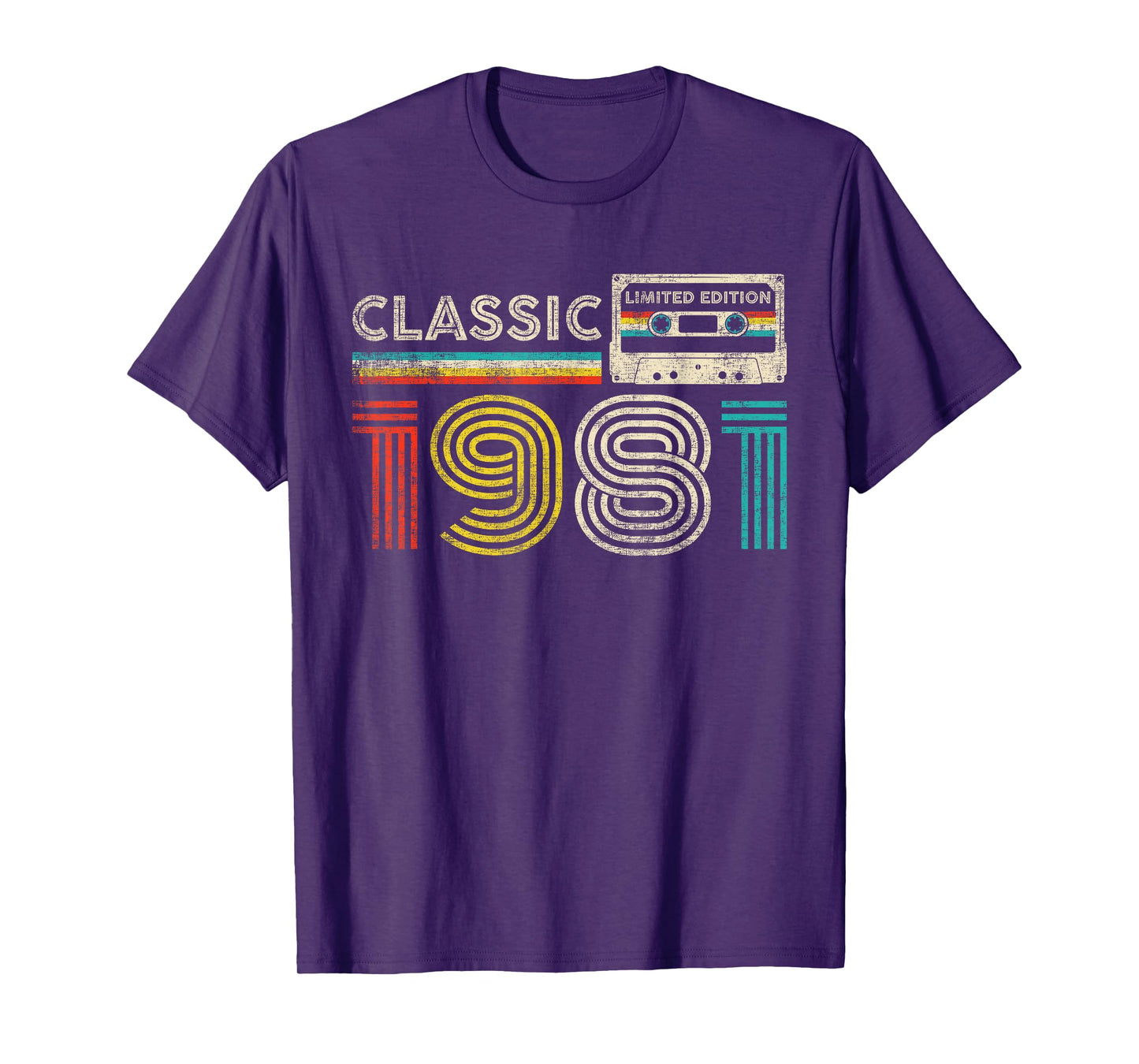 Classic 1981 Vintage 1981 Cassette Tape Men Women Birthday T-Shirt