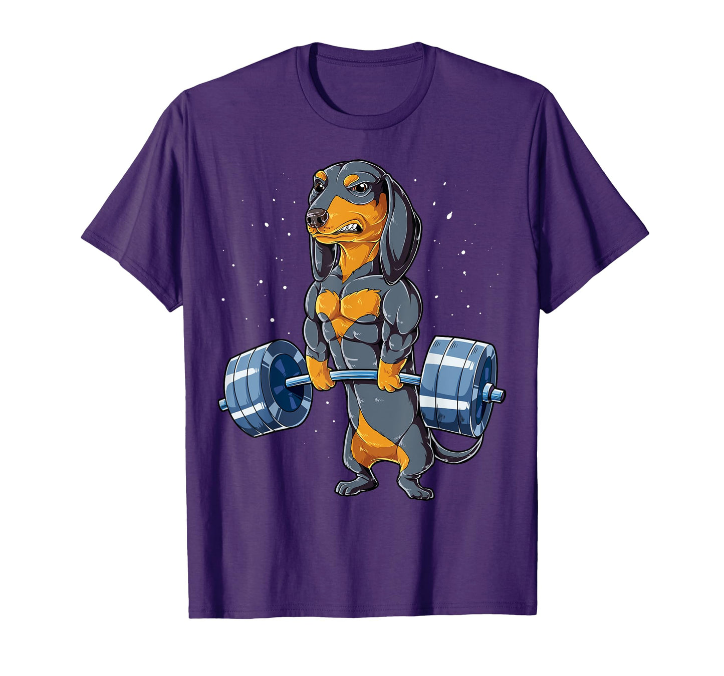 Dachshund Weightlifting Funny Deadlift Men Fitness Gym Gifts T-Shirt
