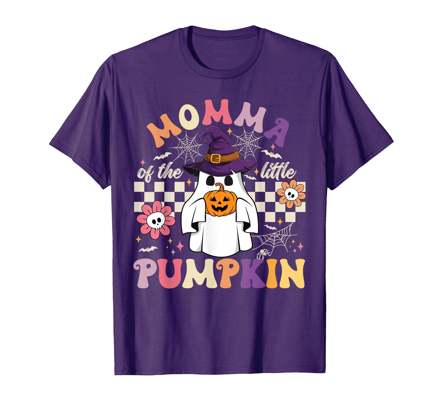 Momma of The Little Pumpkin Halloween Spooky Ghost T-Shirt