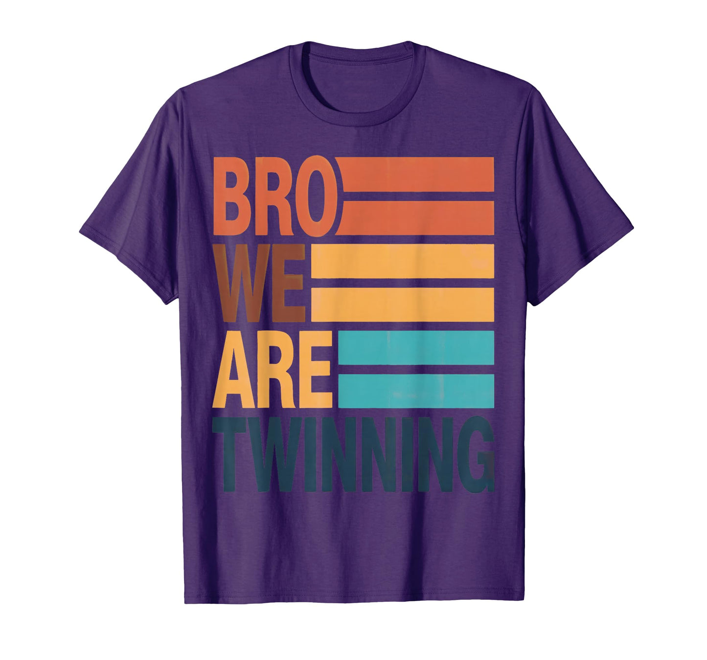 Bro We are Twinning Twin Day Spirit Week Funny Kids 70s boys T-Shirt