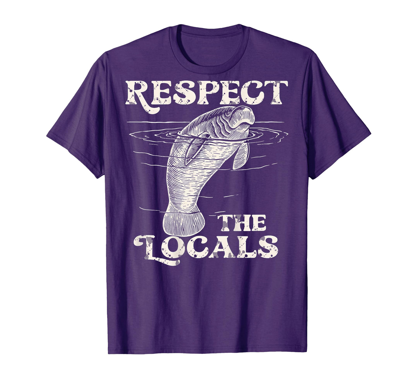 Manatee Respect The Locals Vintage (On Back) T-Shirt