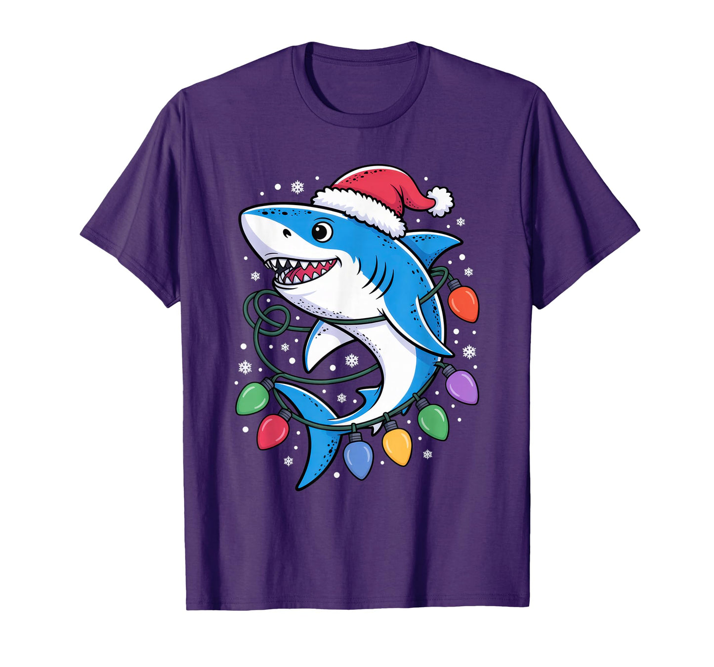 Santa Shark Dad Funny Holiday Ocean Vibes Christmas Sweater T-Shirt