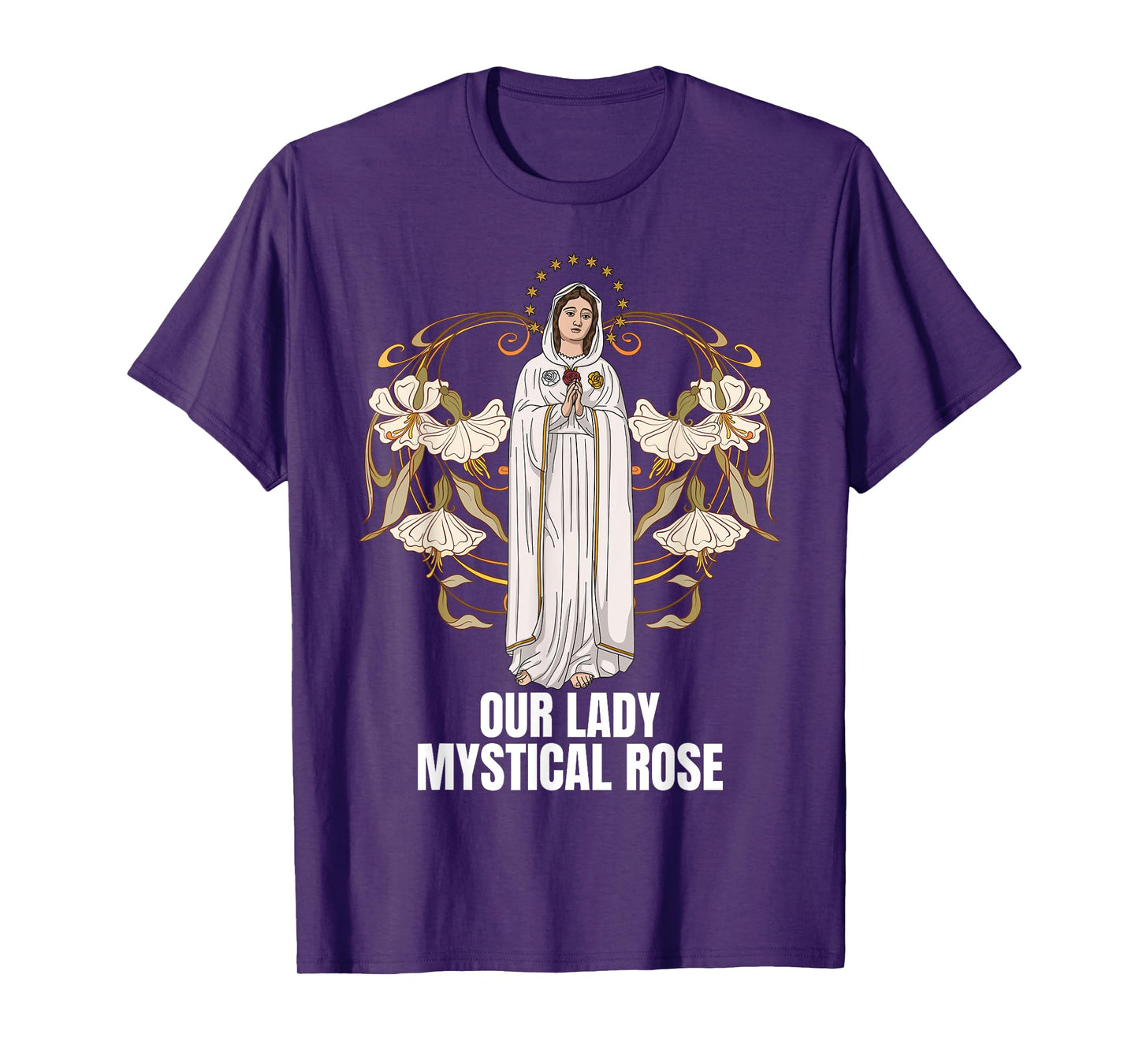 Our Lady Mystical Rose Marian Catholic T-Shirt