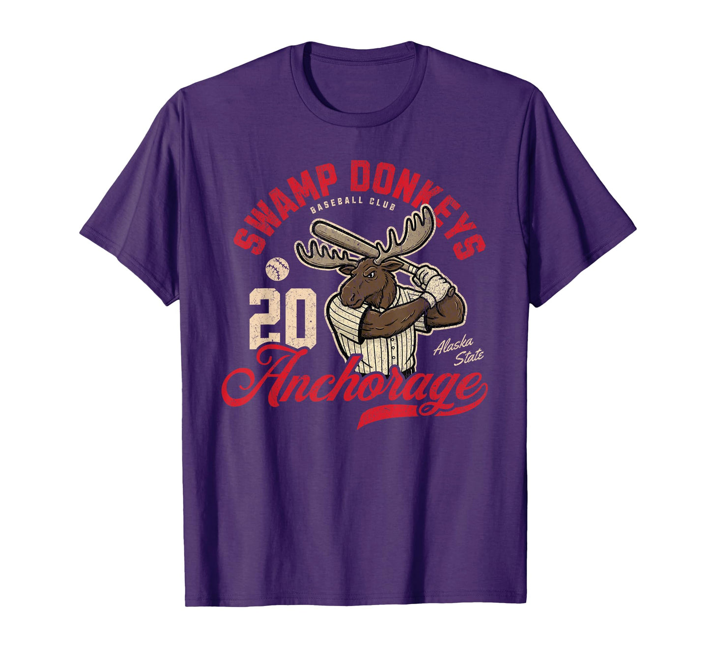 Retro Swamp Donkeys Anchorage Minor League Baseball Team T-Shirt