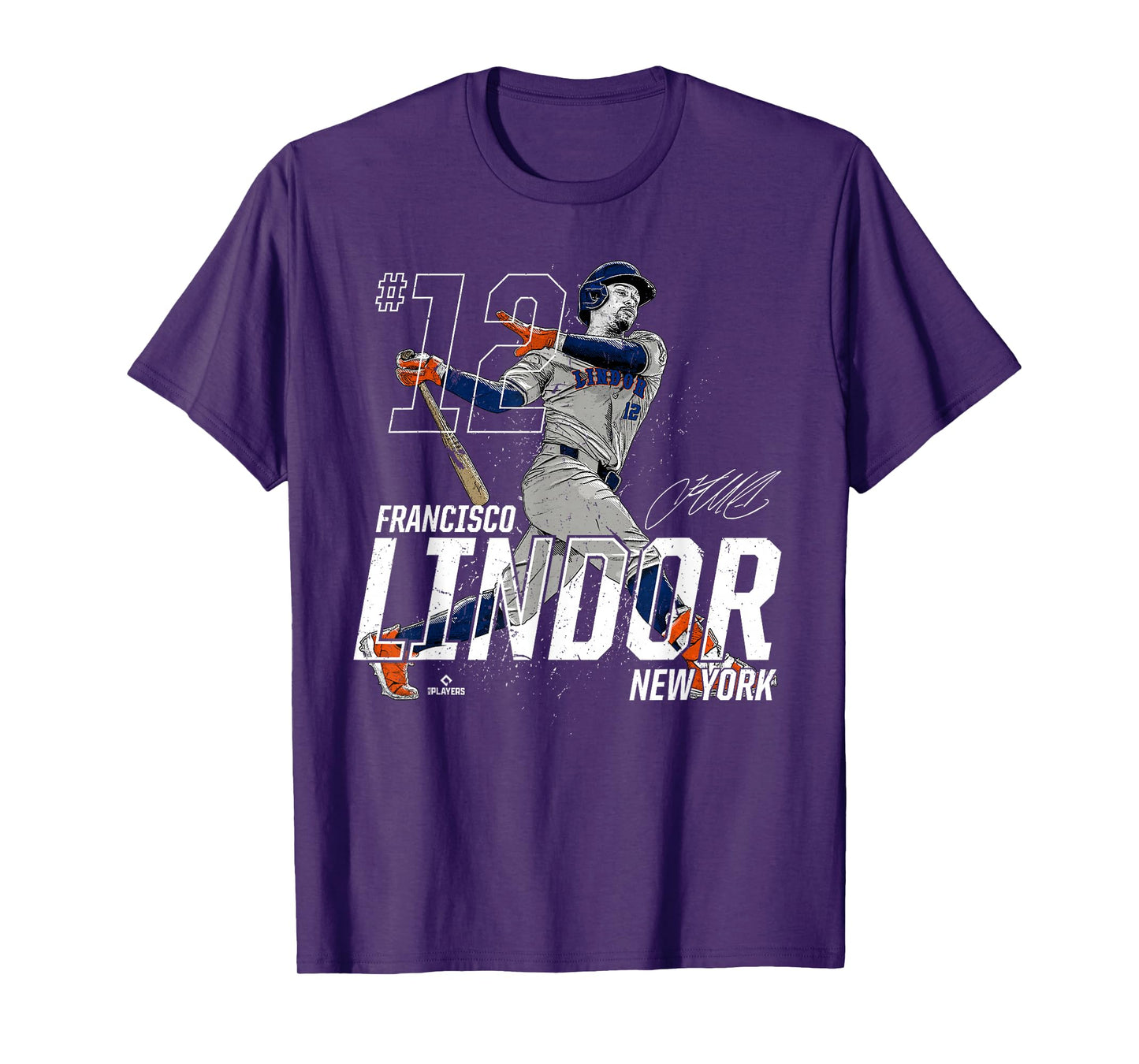 Dynamic Pose Francisco Lindor New York Baseball MLBPA T-Shirt