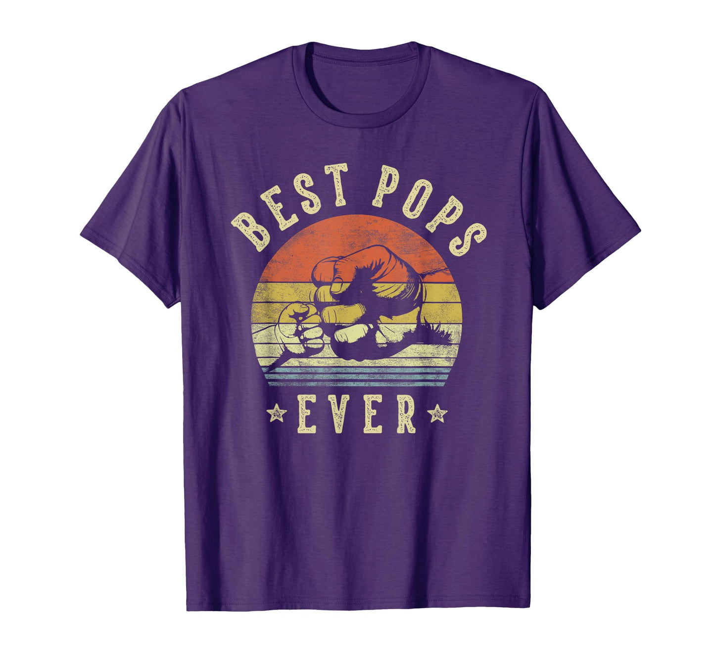 Best Pops Ever - Retro Fist Bump Vintage Design Pops T-Shirt