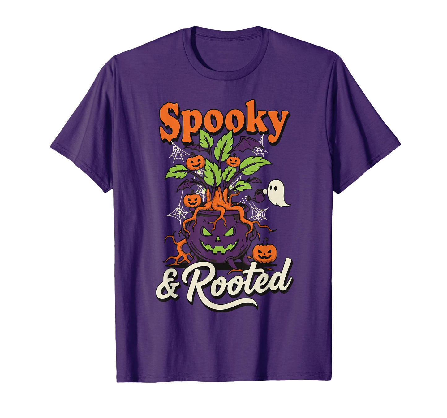 Spooky Rooted Halloween Plant Lover, Gardener, Plant dad T-Shirt