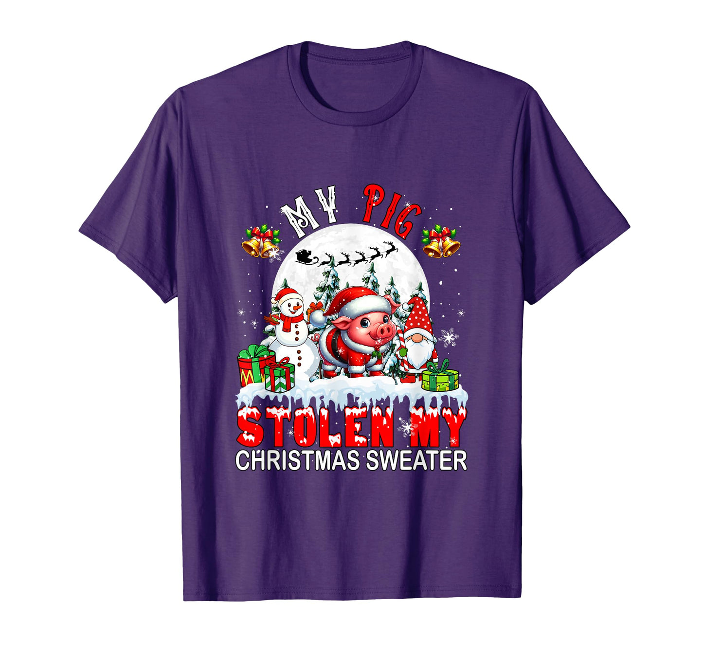My Pig Stolen My Christmas Sweater Santa Dog Owner T-Shirt