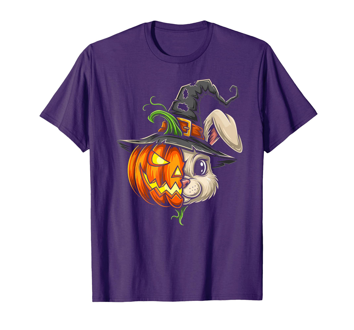 Rabbit Pumpkin Jack O Lantern Halloween Kids Mens Womens T-Shirt