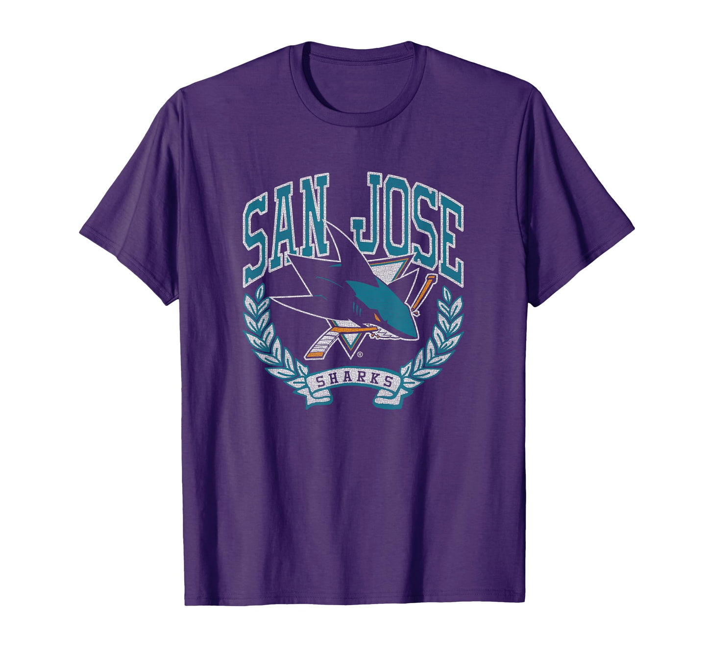 San Jose Sharks Vintage Victory Black Officially Licensed T-Shirt