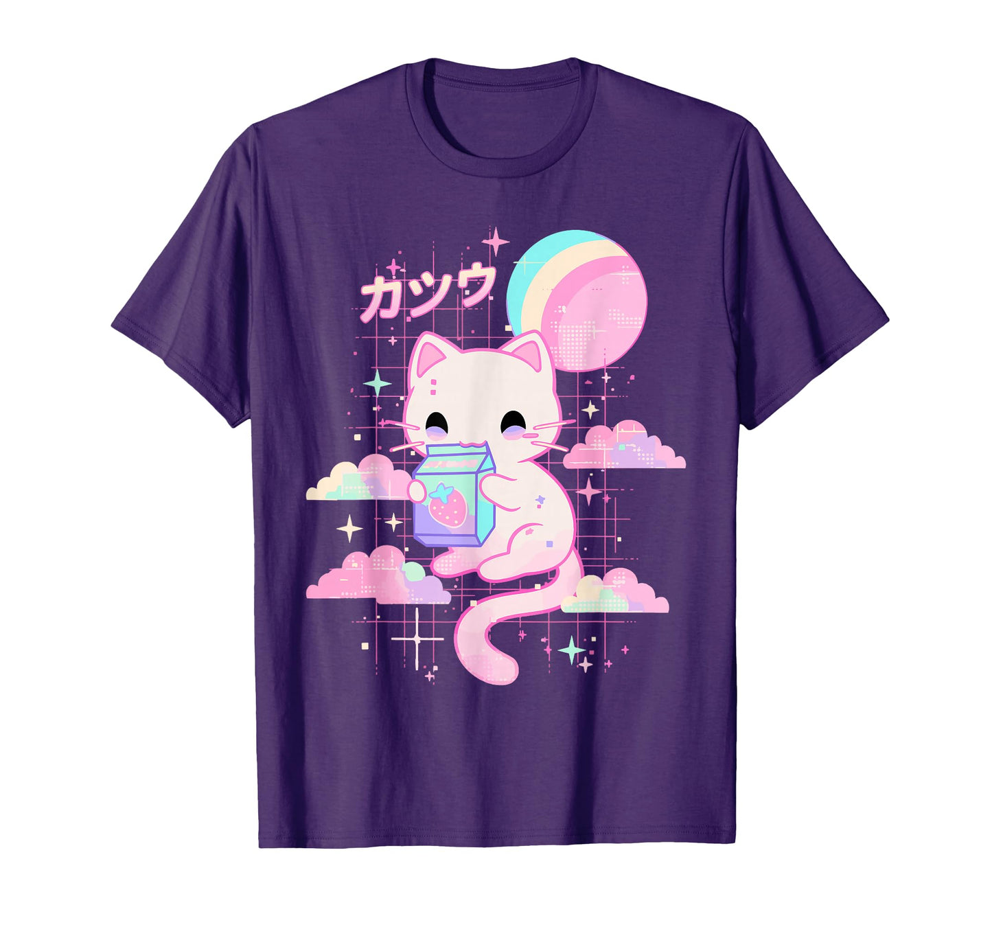 Cat Strawberry Milk Anime 90s Japanese Cat Japan T-Shirt