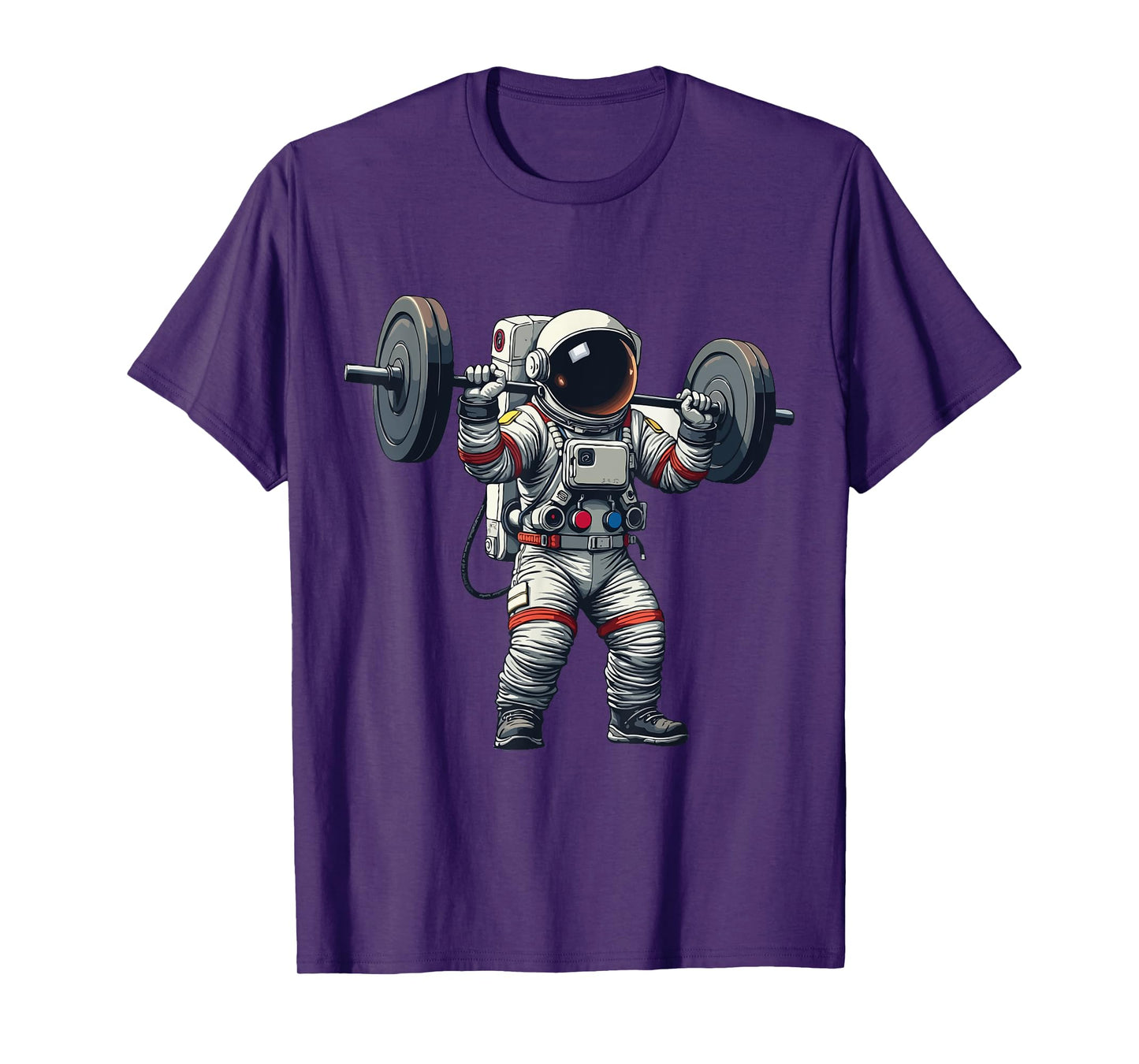 Funny Astronaut Space Weightlifting Fitness Gym Workout Men T-Shirt