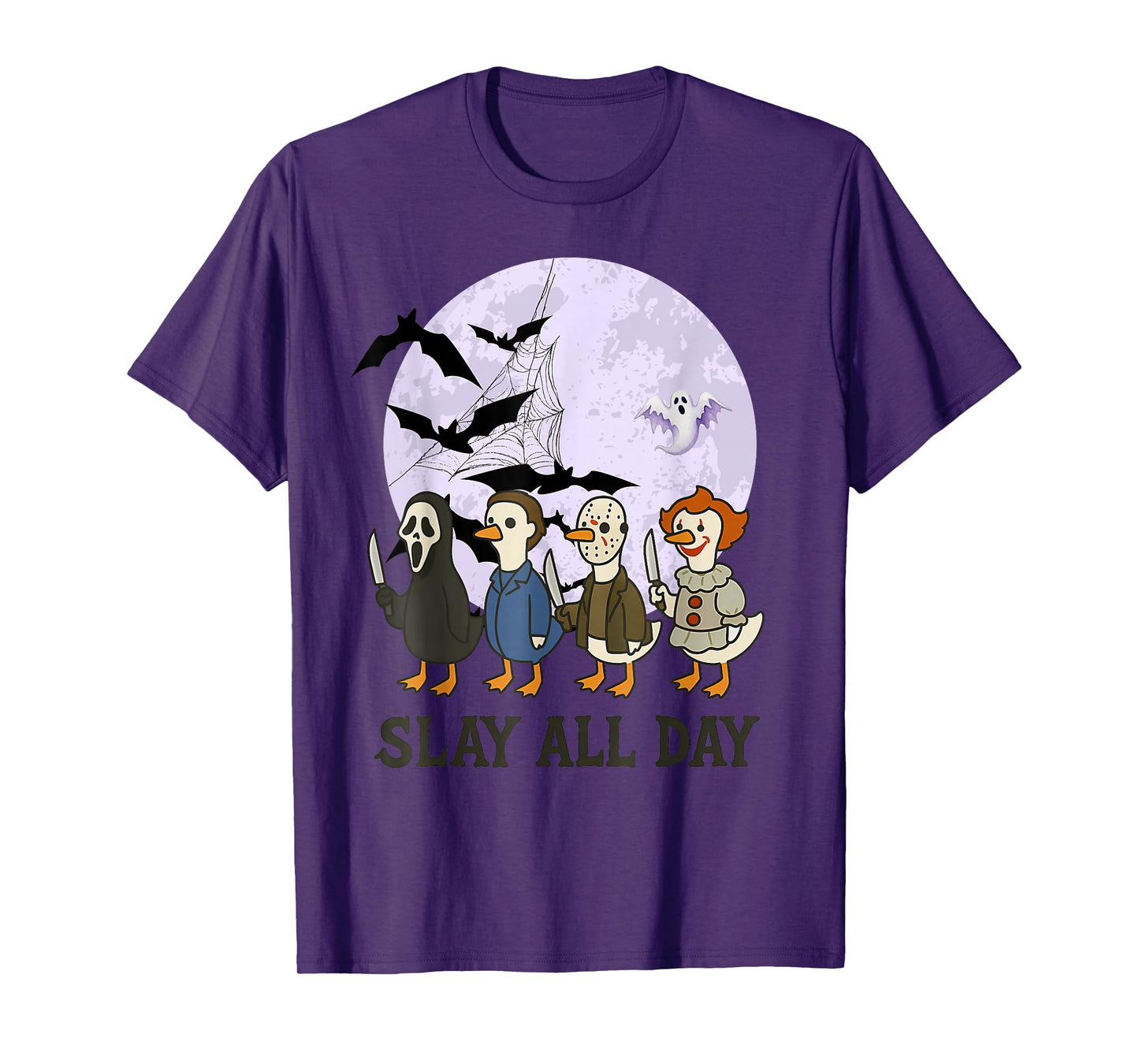 Slay All Day Funny Halloween Costume Goose Spooky Season T-Shirt