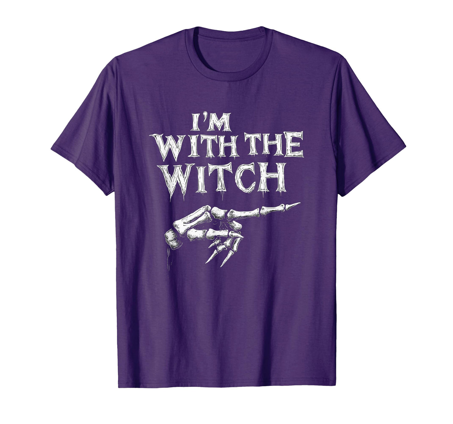 I'm with The Witch Funny Halloween His and Her Gifts T-Shirt