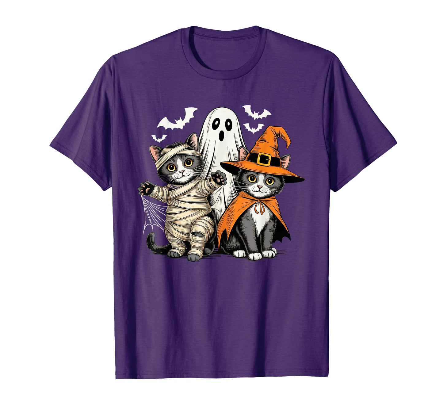 Spooky Cute Halloween Cats Kitties Costume Cat Spooky Season T-Shirt
