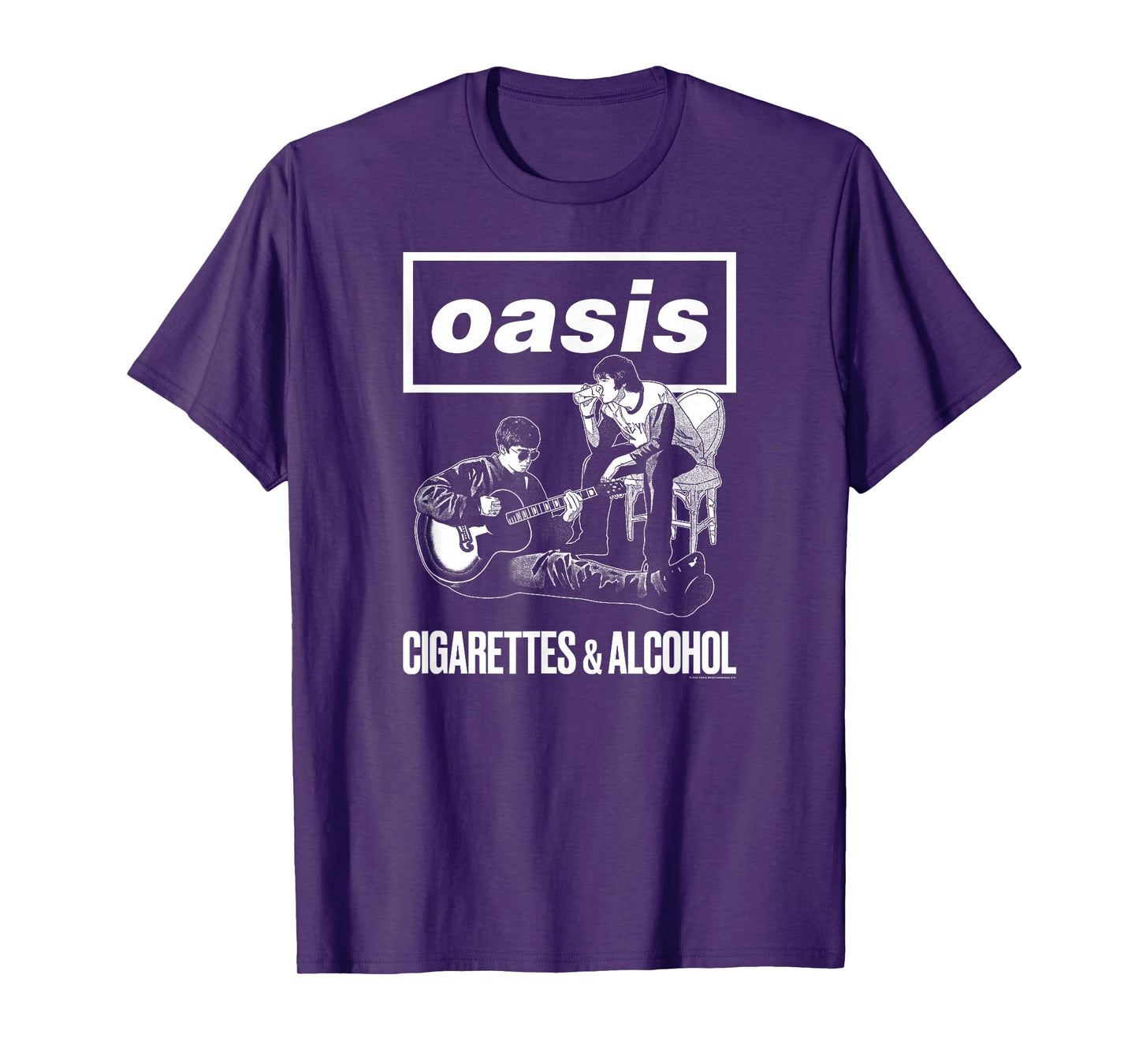 Oasis Black Unisex Classic T-Shirt - Cigarettes And Alcohol