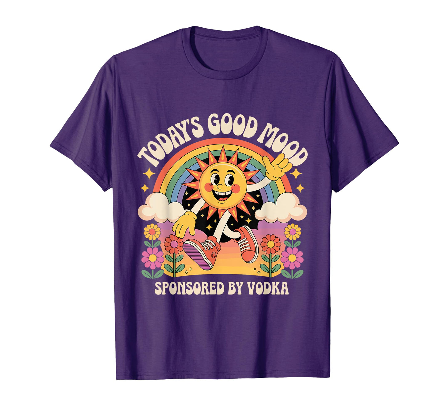 Today's Good Mood is Sponsored by Vodka Retro Funny T-Shirt