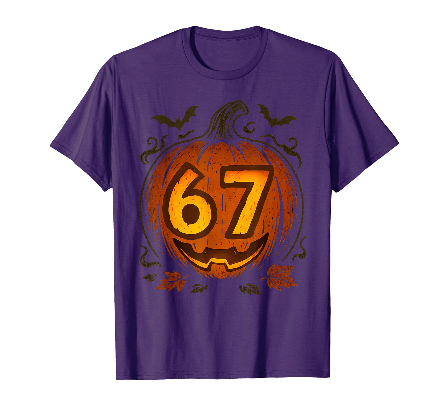 67 Halloween Meme 6 7 Pumpkin Six Seven Numbers Funny Kids T-Shirt