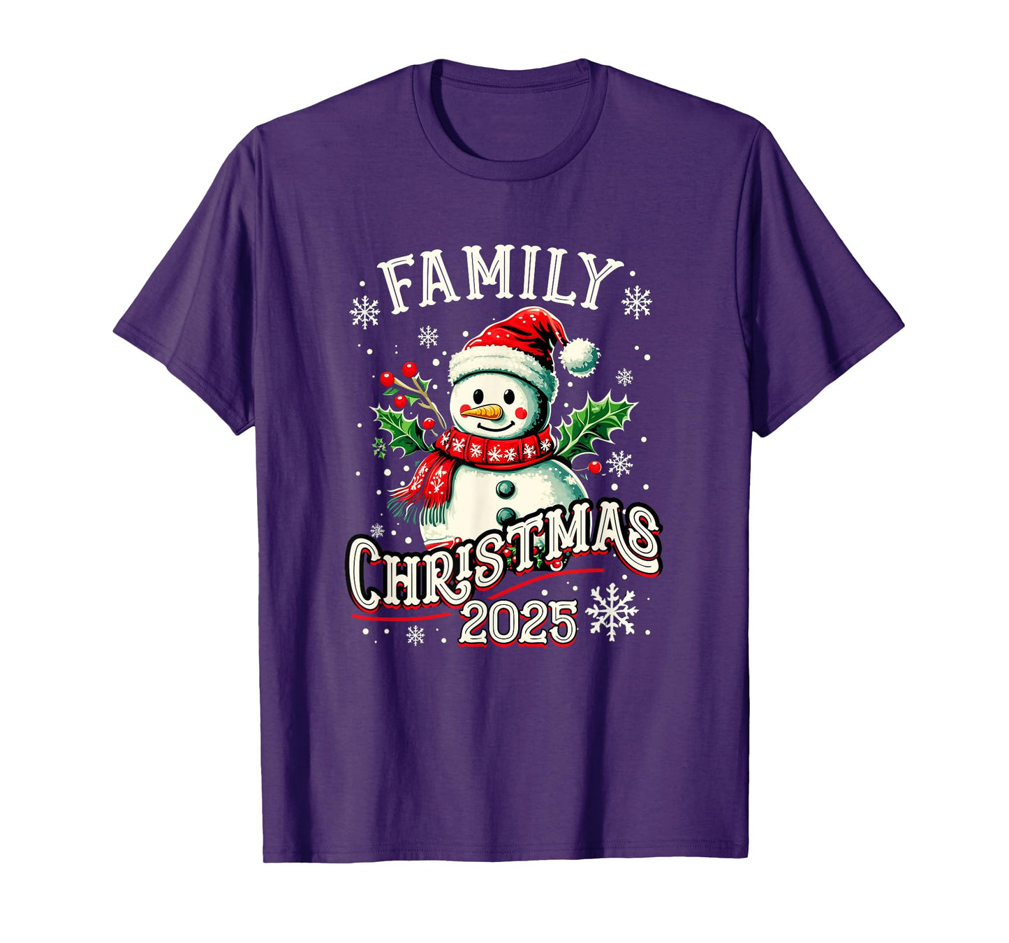 Family Christmas 2025 Snowman Family Matching Christmas Xmas T-Shirt