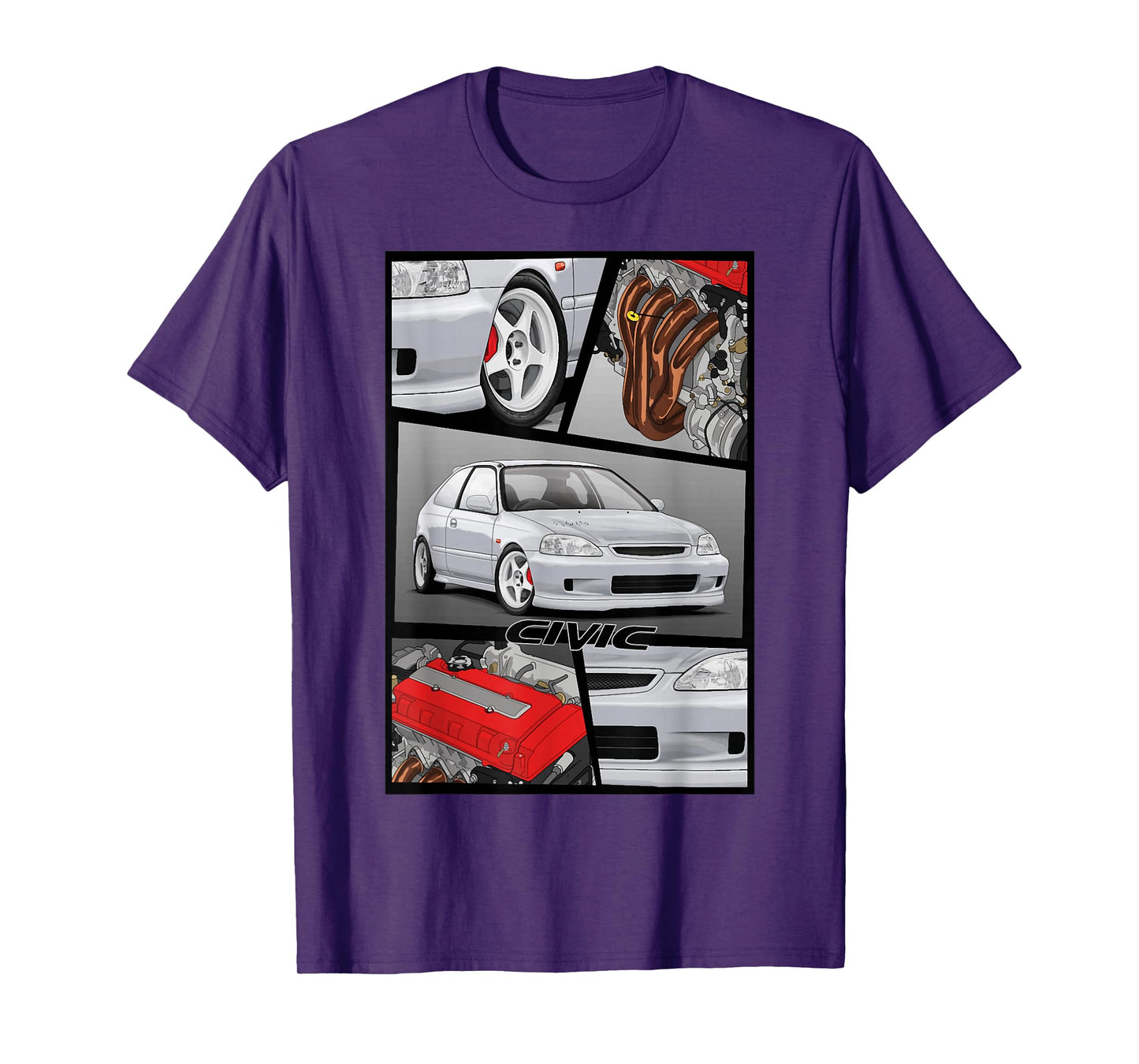 Civic EK B16 Engine Type R Japanese Car T-Shirt
