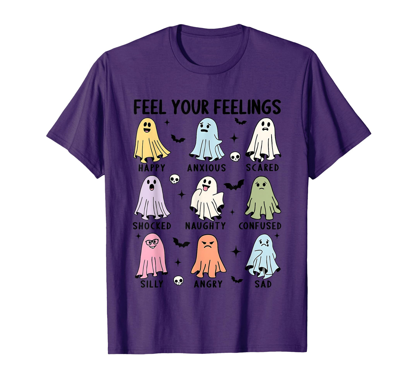 School Counselor Halloween Feel Your Feeling Mental Health T-Shirt