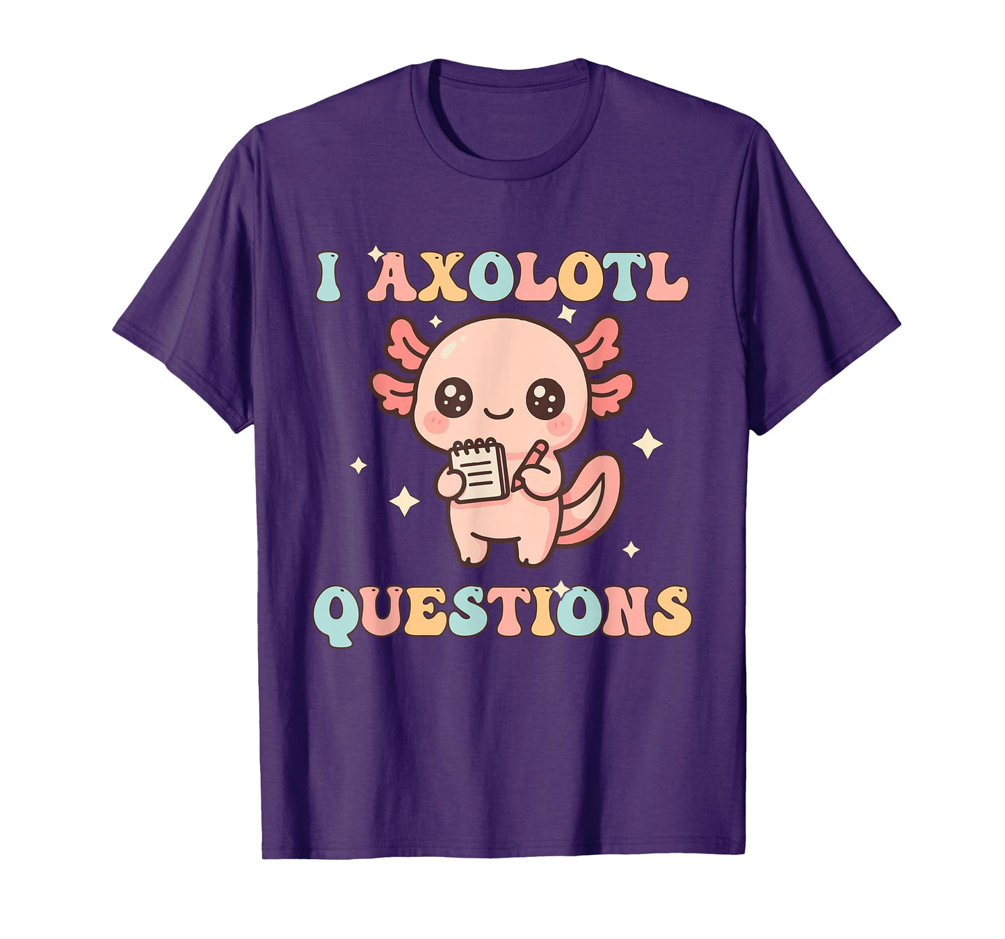 I Axolotl Questions Funny Adults Youth Kids Retro Vintage T-Shirt